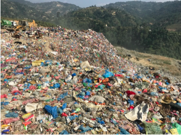 waste dumpsite that collects waste of those in Kathmandu